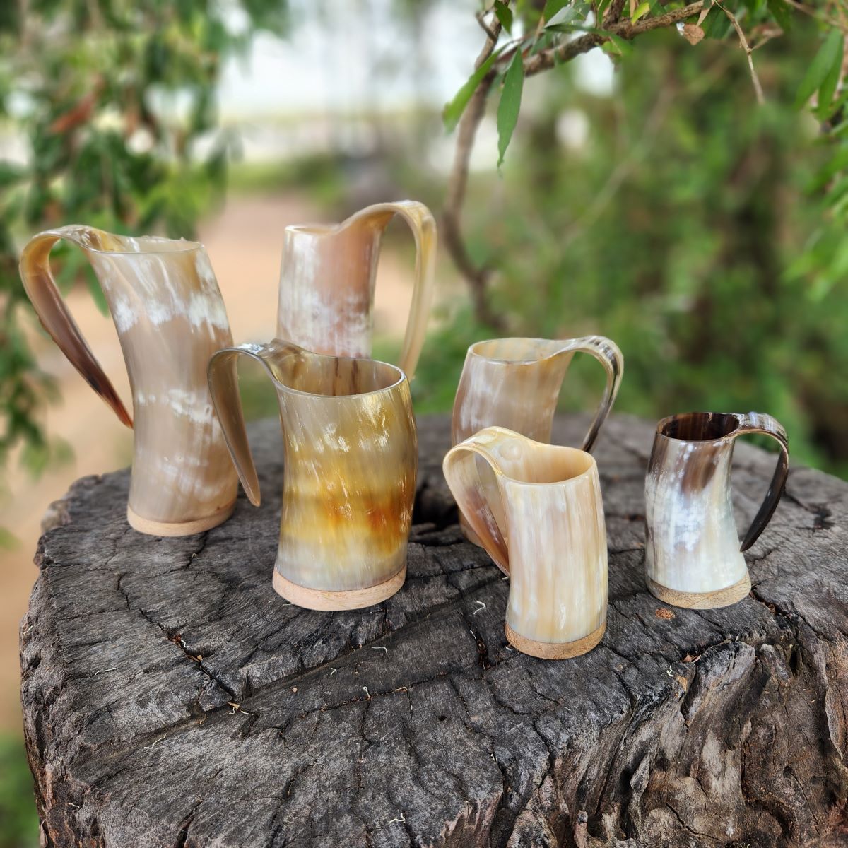 Horn drinking mug