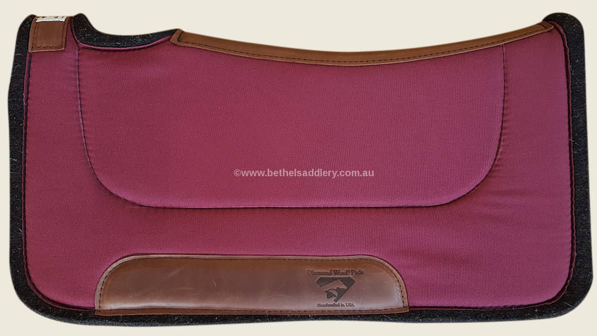 Diamond Wool Contoured Ranch Pad - CR14 Burgundy