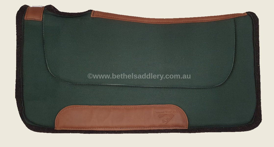 Diamond Wool Contoured Ranch Pad - CR15 Hunter Green