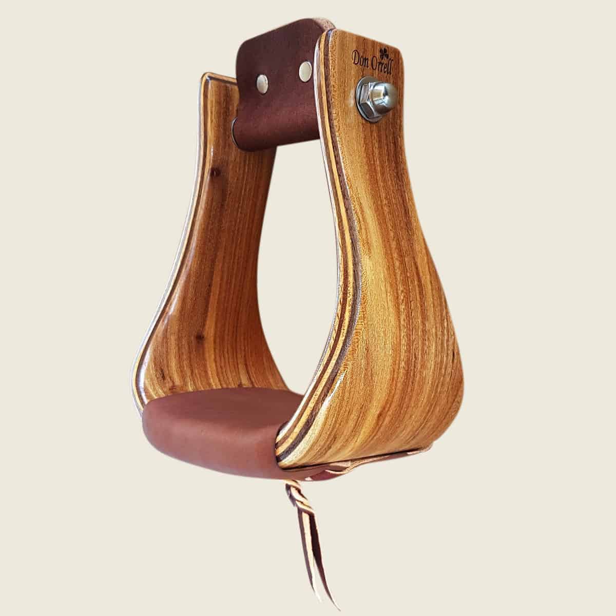 Bethel Saddlery - Don Orrell 4" Buckaroo Stirrups (Red Elm)