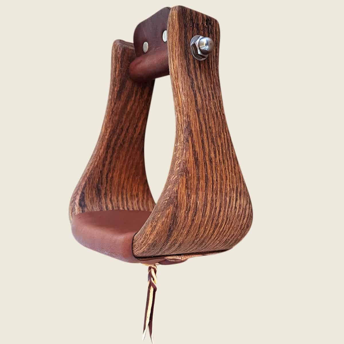 Bethel Saddlery - Don Orrell 4" Buckaroo Stirrups (Stained Oak Rancher)