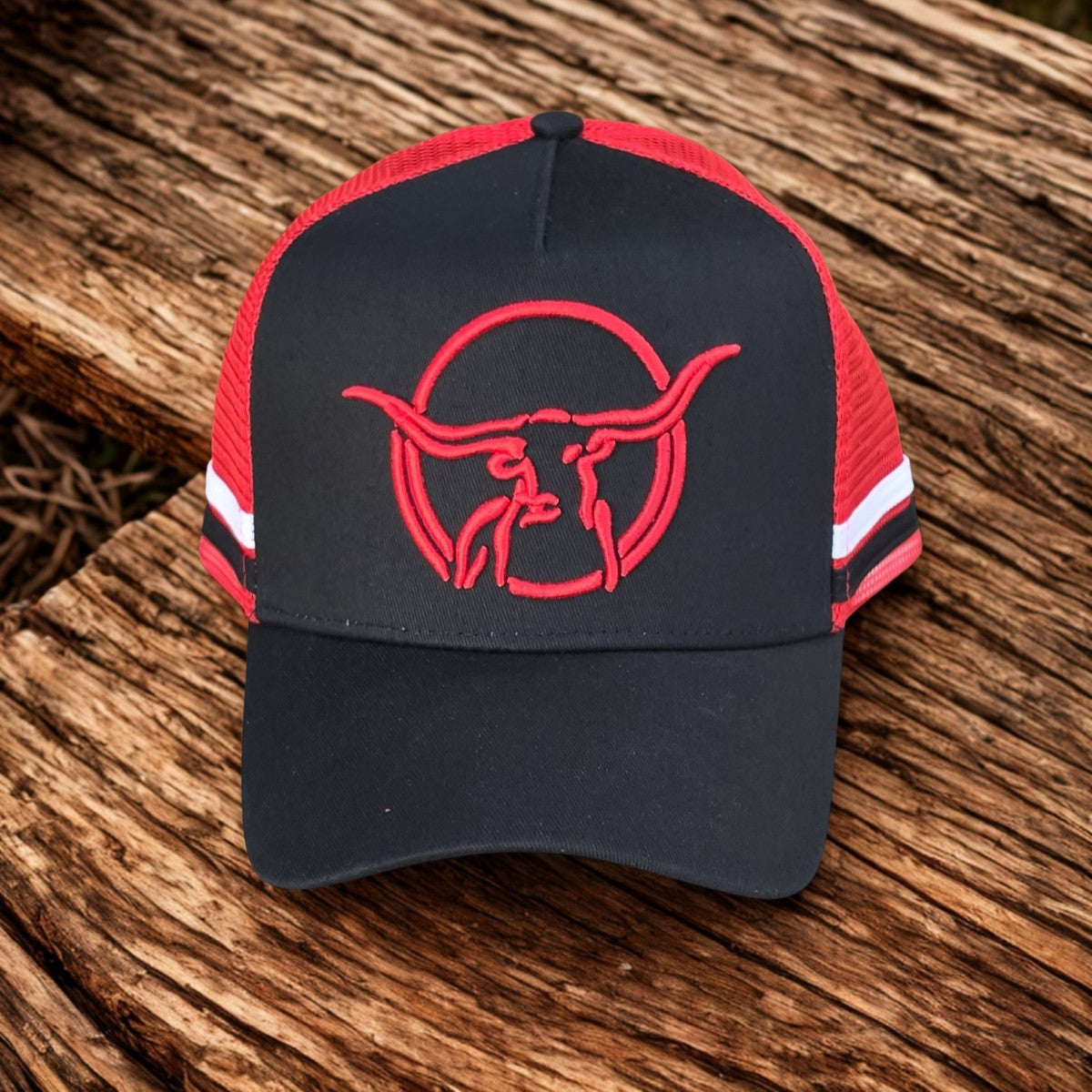 Texas Longhorn Tours trucker cap (black/red/white)