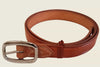 Bethel Saddlery Belt (saddle tan) with 1 1/4" stainless steel Swage buckle