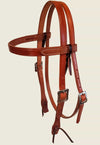Bethel Saddlery Headstall - Single Ply (Square Buckle)
