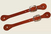 Bethel Saddlery Spur Straps (single ply) 3/4" shaped buckles