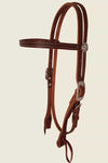 Weaver Leather Headstall - Single, barbed wire stamping